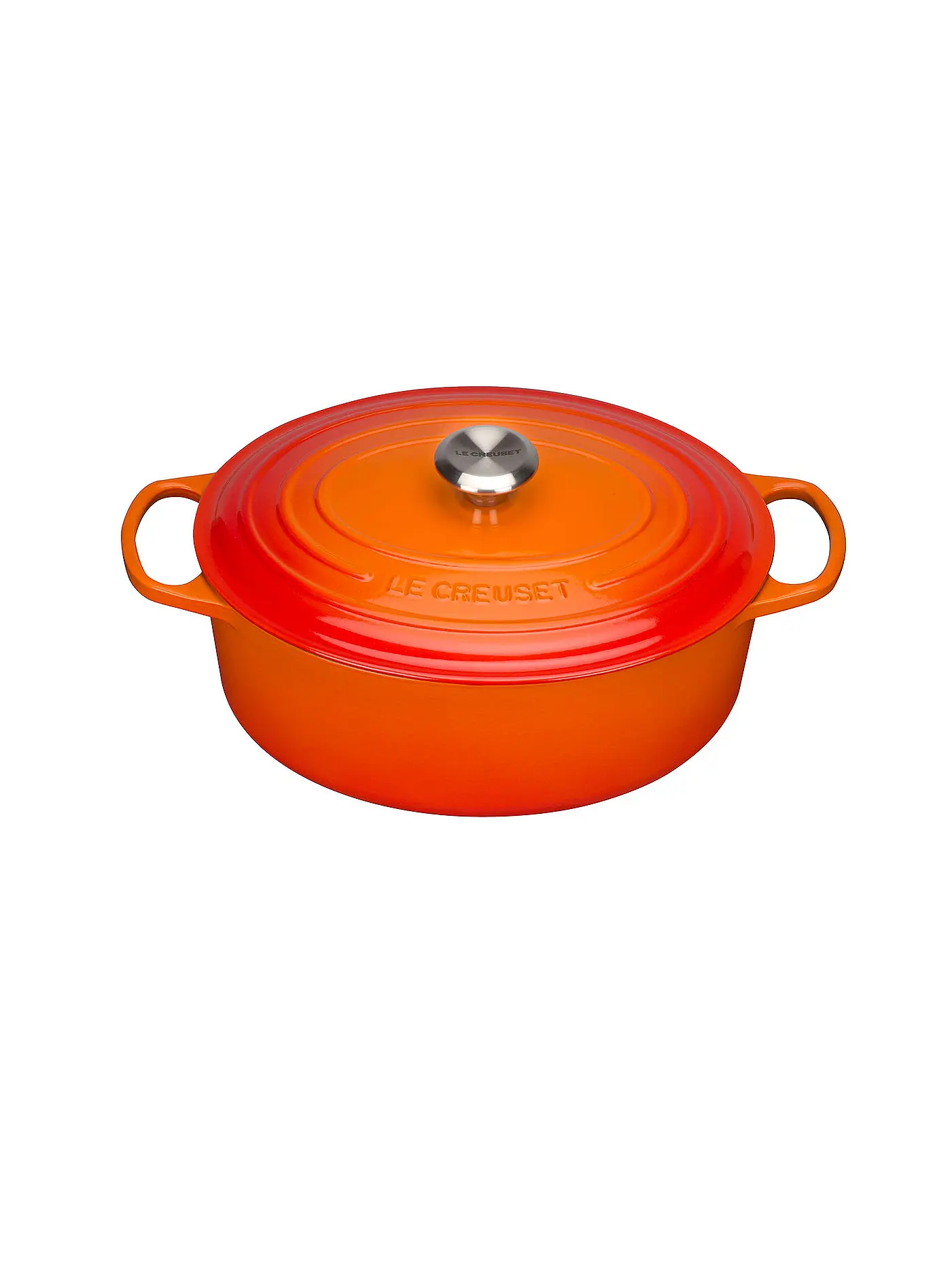 LE CREUSET | Bräter oval "Signature" 31cm (Schwarz) | orange